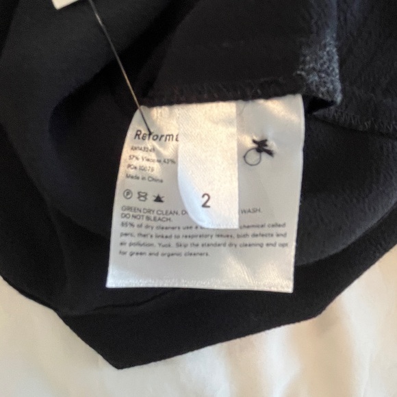 NWT Reformation Sheath Dress - Black Size 2 - Picture 9 of 9